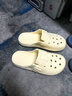 朴西厚底包头半拖女士夏外穿洞洞鞋 香蕉黄  35-36 实拍图