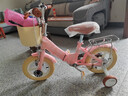 永久（FOREVER）永久儿童自行车永久自行车儿童 自行车3-6岁折叠自行车儿童单车 高配粉|一体轮+折叠+辅助轮+礼包 12寸|身高80-110cm 实拍图