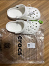 CROCS卡骆驰洞洞鞋贝雅男鞋女鞋轻便耐磨一脚蹬拖鞋休闲鞋|10126 白-100 39 (240mm) 实拍图
