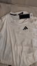 adidas速干运动健身上衣圆领短袖T恤男装夏季阿迪达斯 白色   M 实拍图