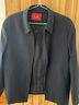 红都羊毛含桑蚕丝夹克男翻领拉链款上班正装开会商务茄克中年男外套 藏青90羊毛10蚕丝JT6218-1 L (175/92A) 实拍图