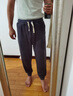 马登工装 复古抽绳松紧腰针织卫裤收口小脚锥形裤运动长裤子男 深灰色 M 实拍图