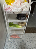 聚骊汇宿舍小推车置物架寝室书桌下小书架可移动带轮零食多层夹缝收纳柜 5层白-豪华加厚【滑轮+挂钩】 实拍图