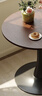 卓博圆桌餐桌子圆几边桌茶几咖啡桌会客洽谈接待桌BQT02胡桃色60cm 实拍图