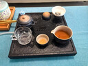 韵动天然乌金石茶盘排水家用整块石头小茶台托盘现代简约功夫茶具套装 30*30cm方型单茶盘 实拍图