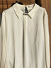 尚都比拉春秋通勤风设计感长袖衬衫女金属扣缎面雪纺衫上衣 白色 L  实拍图