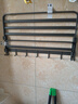 馨沛免打孔双折叠毛巾架卫生间浴巾架带排钩款洗澡间浴室架子置物架 实拍图