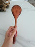 Edo圆口小号吃饭勺 家用木质干饭勺长柄榉木吃播专用拌饭和汤勺2支装 实拍图