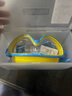 佑游儿童泳镜泳帽防水防雾大框男女游泳馆泳镜泳帽六件套6936蓝黄 实拍图