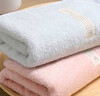 洁丽雅（Grace）新疆长绒棉A类毛巾2条装 纯棉加厚柔软面巾吸水洗脸巾 樱粉+素绿 实拍图