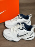 耐克轻便训练鞋老爹鞋冬季健身缓震运动NIKE MONARCH 4 415445 102白色/金属银/深藏青 36 (230mm) 实拍图