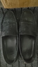 蜘蛛王男士皮鞋春秋新透气软底商务一脚蹬休闲豆豆鞋男 22731 黑色 41 实拍图