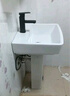 柯鲸 洗手盆方形立柱盆卫生间陶瓷洗手池台盆阳台洗脸盆面盆洗组合 C款立柱盆+下水配件+冷热龙头 实拍图
