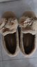 ZHR毛毛棉鞋女加绒外穿单鞋女舒适平底孕妇豆豆鞋女 AB51 杏色 37  实拍图