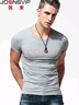 简束 短袖T恤男纯色棉质t恤夏季休闲运动紧身t恤男圆领修身打底汗衫潮 花灰色 L （63kg左右） 实拍图