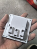 公牛（BULL）开关插座G57蝶翼超薄10A七孔大面板插座G57Z323暮雪白暗装 实拍图