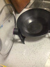 古臻匠锤纹铁锅炒锅无涂层平底圆底氮化不易粘不易锈炒菜家用 平底 30cm 实拍图
