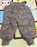 巴拉巴拉婴儿羽绒裤宝宝高腰护肚长裤男女童冬装2025新款保暖时尚束脚裤 茶灰小兔-灰鸭绒 110 cm-充绒量33g 实拍图