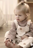 巴厘小猪婴儿背带裤秋冬季夹丝加厚保暖连身长裤连体衣服休闲 花朵小狗 100 cm 实拍图