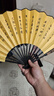 TaTanice扇子折扇【优质头青竹】 中国风古典手工扇男扇竹扇商务礼品绢扇 实拍图