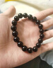 金石灵天然黑曜石手串男女款水晶手链海蓝宝五行补水佛珠转运珠生日礼物 黑曜石手链14毫米 实拍图