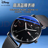 迪士尼（Disney）男士手表时尚潮流双日历石英表初中高中学生青少年手表男黑色皮带 实拍图