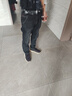 罗蒙牛仔裤男士直筒长裤新款秋季弹力休闲裤子男ZH7620黑灰色加绒30 实拍图