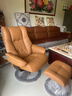 IMG Comfort挪威躺椅北欧设计原装进口真皮实木单人沙发圆环椅麦秆色 实拍图