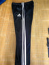 阿迪达斯 （adidas）长裤男秋季宽松透气直筒裤跑步运动防风休闲裤 黑白 XL 实拍图