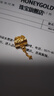 蜜金（HoneyGold）珠宝 黄金吊坠足金古法文玩系列铃兰叙串珠HGG1956工费150Y 3.74g  实拍图