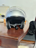 两只小蜜蜂新国标3C认证电动车摩托车头盔防晒防雾双镜3/4盔A类 男女四季通用电瓶车头盔冬季保暖TK312银色XL 实拍图