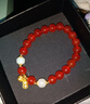 周大生花生吊坠红玛瑙银手串手链高级国风设计感生日礼物送女友 实拍图
