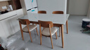 林氏家居北欧风岩板餐桌椅子全套家用小户型实木脚饭桌子LH628R3 实拍图