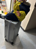袋鼠（KANGAROO）大容量行李箱男商务出差托运大尺寸皮箱女大号轻便耐用加厚拉杆箱 时尚银【高颜值拉链款】 24英寸 【防刮耐磨】 实拍图