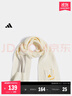 adidas简约舒适保暖针织运动围巾男女阿迪达斯官方 汉玉白 OSFM 实拍图