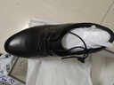 红蜻蜓正装商务加绒皮鞋德比鞋内增高婚鞋男 WTA73761ZA黑色增高绒里40 实拍图