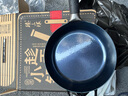臻三环章丘手工铁锅平底煎锅烤肉煎锅无涂层不易粘锅小平底锅辅食厨具 烤蓝铁把加耳 28cm 实拍图