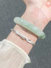 印象眸【价保11.11】 天山翠玉手镯宽条飘绿玉石镯子送女友约57-58mm 实拍图
