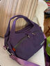 FOUVOR休闲斜挎包女2025新款尼龙女包牛津布单肩包帆布包大容量妈妈包包 浪漫紫 实拍图