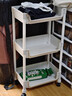 小推车置物架落地浴室移动零食卫生间多层卧室床头多层收纳储物架 书架三层带轮 实拍图