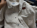 马登工装 法式猎装夹克男纯棉白色牛仔上衣大口袋复古休闲外套潮 米白色 （宽松偏大） L 实拍图