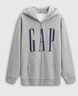 GAP男女装2025秋季新款logo印花抓绒宽松运动连帽衫卫衣786920 灰色 2XL (185/104A) 亚洲尺码 实拍图