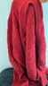优衣库女装纽花圆领针织开衫/毛衣外套空调衫通勤秋冬新款481477 16 红色 L 实拍图