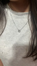CATIFF999足银项链女三秒心动锁骨链925纯银送闺蜜女朋友圣诞节生日礼物 S999材质「三秒心动项链」 实拍图