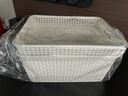 名创优品（MINISO）格纹仿藤编收纳筐 桌面收纳盒宿舍办公杂物收纳篮 大号2个装 实拍图