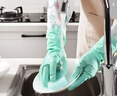 美丽雅手套洗碗加绒乳胶1双均码49cm加长冬季保暖耐磨家务厨房洗衣服 实拍图