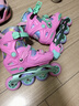 米高轮滑鞋S3儿童花样溜冰鞋套装高端平花四码调节直排初学花式旱冰鞋 S3S粉色基础款(K7头盔+KP1护具+包） S (29-32) 实拍图