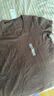 优衣库女装竹节纱V领T恤/短袖棉白T上衣打底内搭春夏新款483576 38 深褐色 XL /165/92A 实拍图