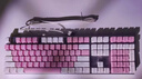 达尔优（dareu）EK815机械合金版 键盘 有线键盘 游戏键盘 108键EK815单光 男生女生 电脑键盘 粉色 红轴 实拍图