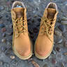 H8马丁靴头层牛皮情侣男女真皮户外登山鞋子高帮大黄靴英伦风工装靴 黄棕色 42 -男 实拍图